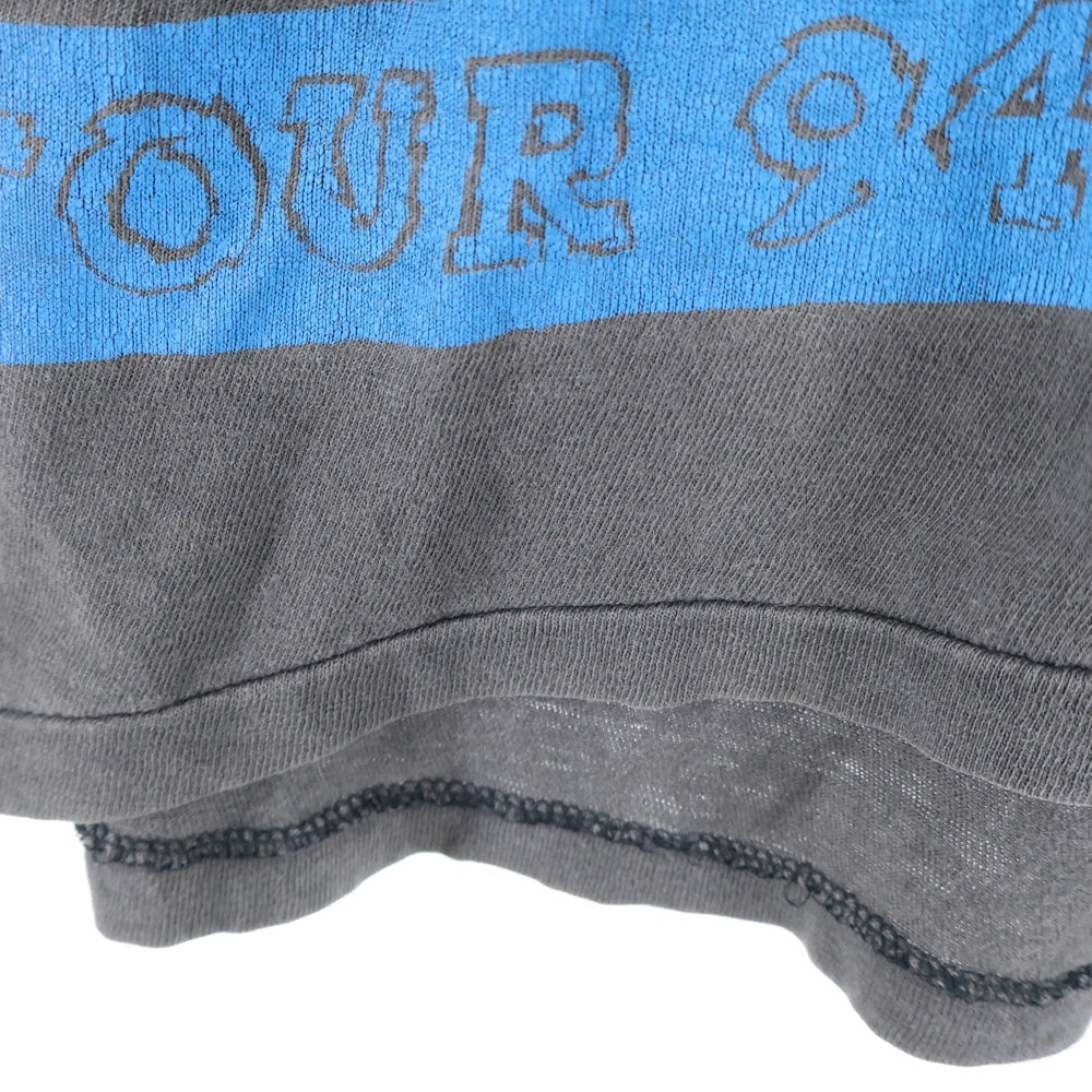 VINTAGE(ヴィンテージ) 90S THE ROLLING STONES VOODOO LOUNGE WORLD TOUR 94 ザローリングストーンズ ブードゥーラウンジ クルーネック半袖Tシャツ カットソー チャコールグレー