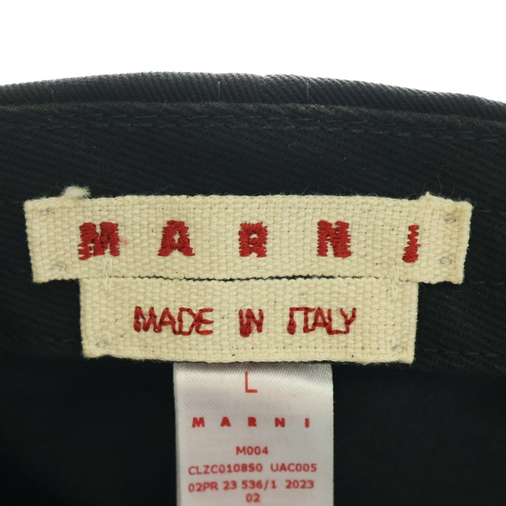 MARNI(マルニ) フロントロゴ 6パネルキャップ 帽子 ブラック CLZC0108S0 UAC005