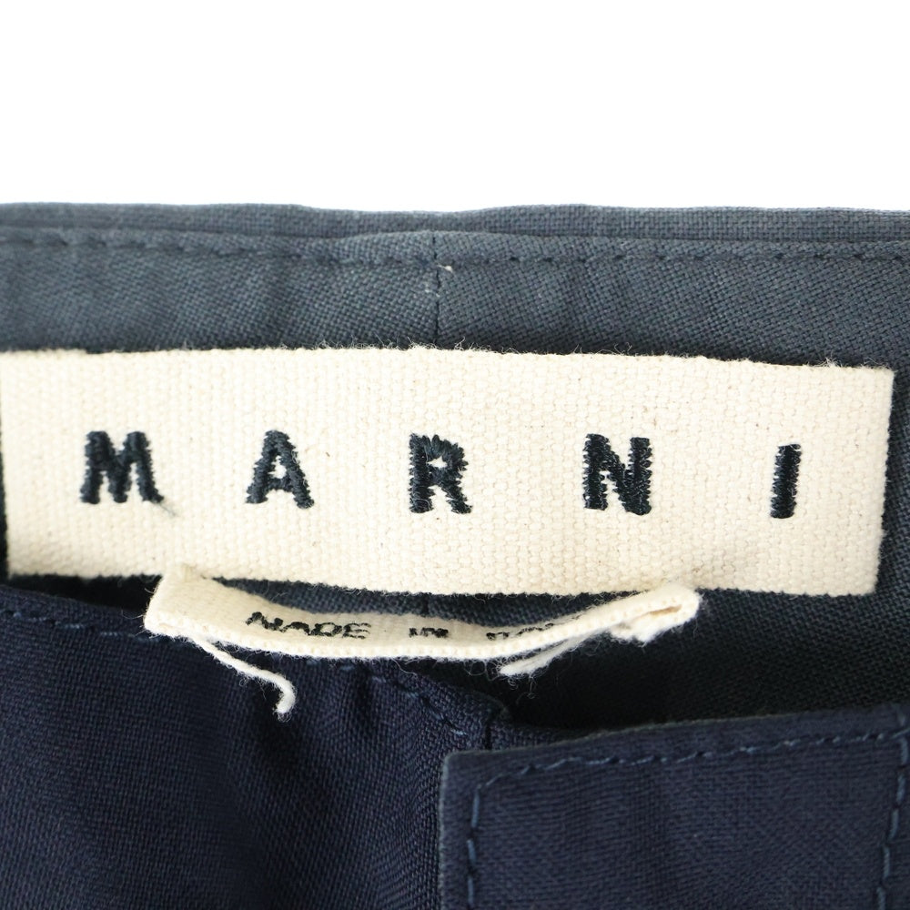 MARNI(マルニ) 19SS ウール トロピカルサイドライン テーパートパンツ ネイビー PUMU0042Q0