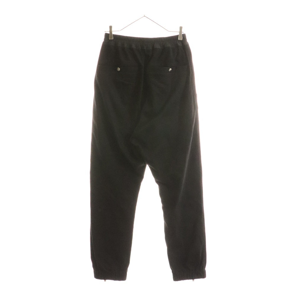 Rick Owens(リックオウエンス) TECUATL TRACK PANT リブジップ ドローコード スウェット ジョガーパンツ ブラック RU02D6370-BA