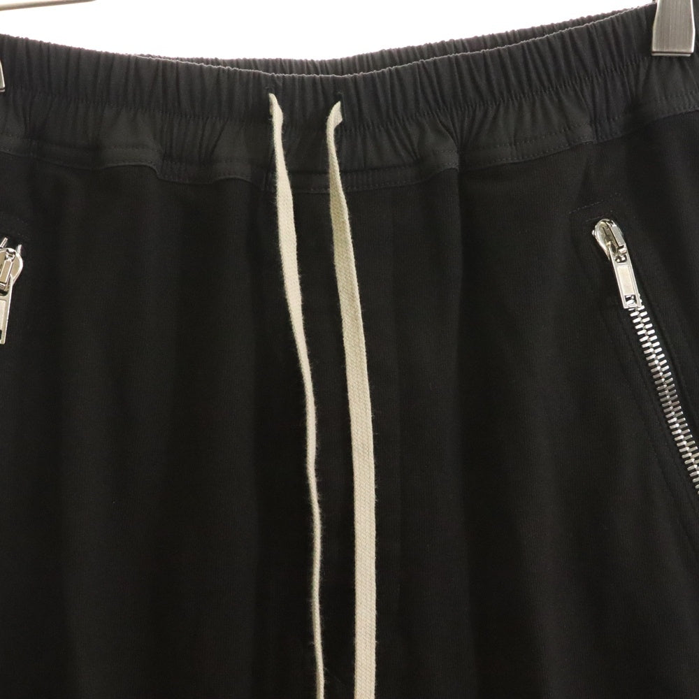 Rick Owens(リックオウエンス) TECUATL TRACK PANT リブジップ ドローコード スウェット ジョガーパンツ ブラック RU02D6370-BA
