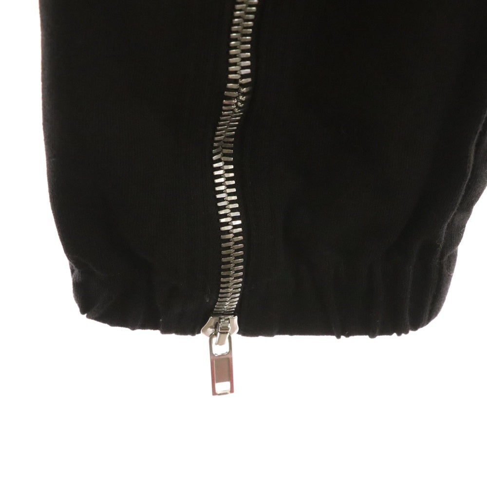 Rick Owens(リックオウエンス) TECUATL TRACK PANT リブジップ ドローコード スウェット ジョガーパンツ ブラック RU02D6370-BA