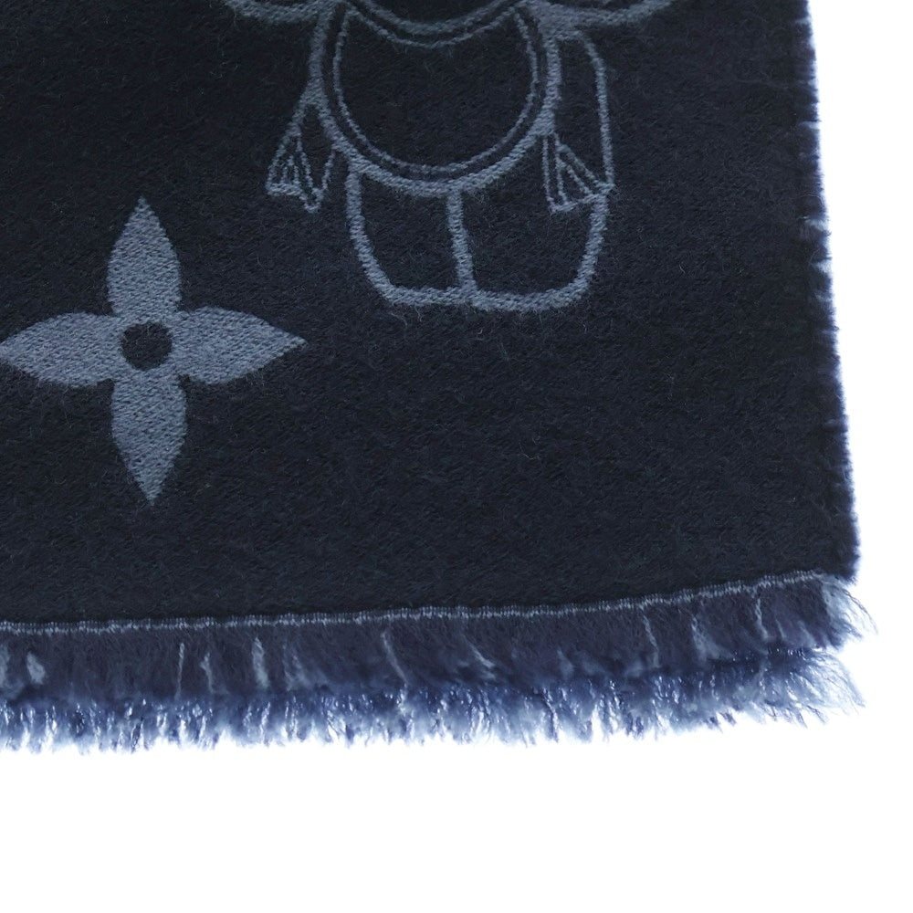 LOUIS VUITTON(ルイヴィトン) エシャルプ モノグラム ヴィヴィエンヌ ウール マフラー ストール ブルー M77129 MR0224