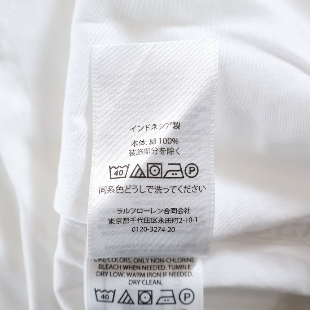 POLO RALPH LAUREN(ポロラルフローレン) カスタムフィット ロゴ刺繍 レギュラーカラー 長袖シャツ ホワイト