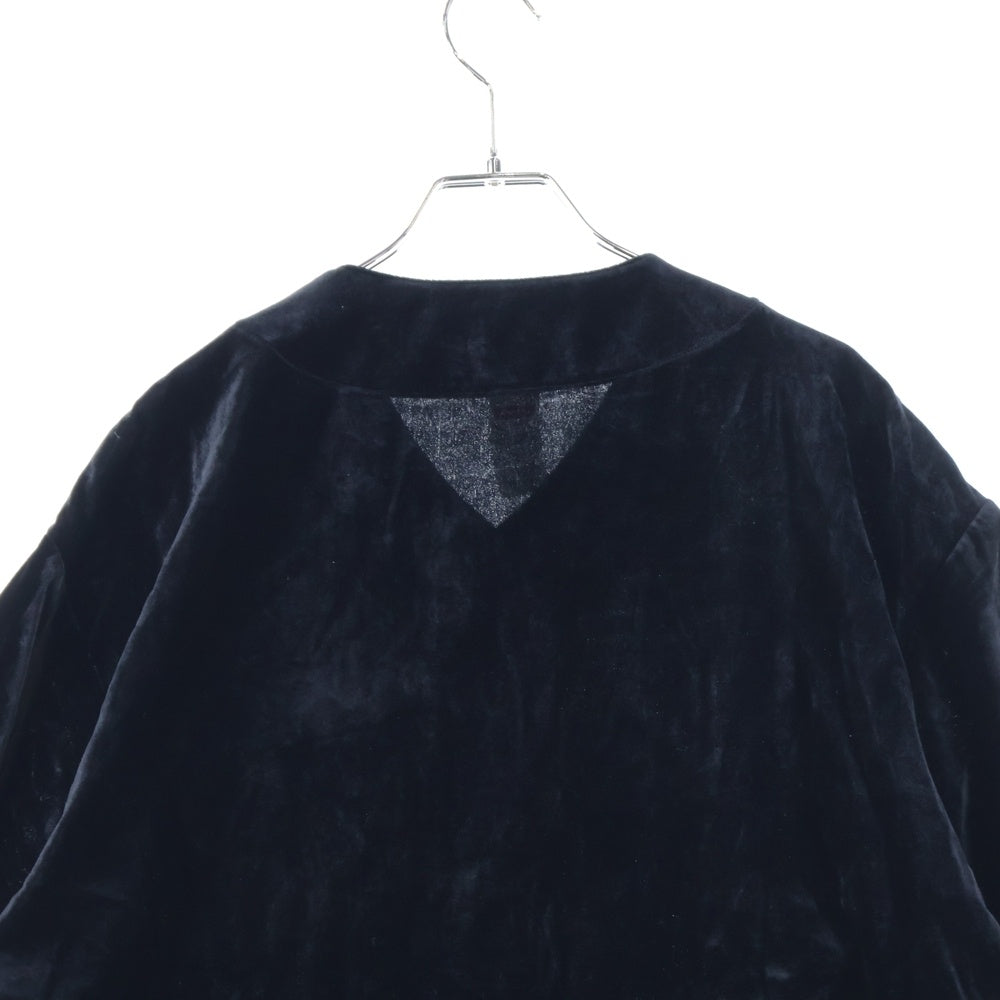 SUPREME(シュプリーム) 25SS Velvet Baseball Jersey ベロアベースボール半袖シャツ ブラック