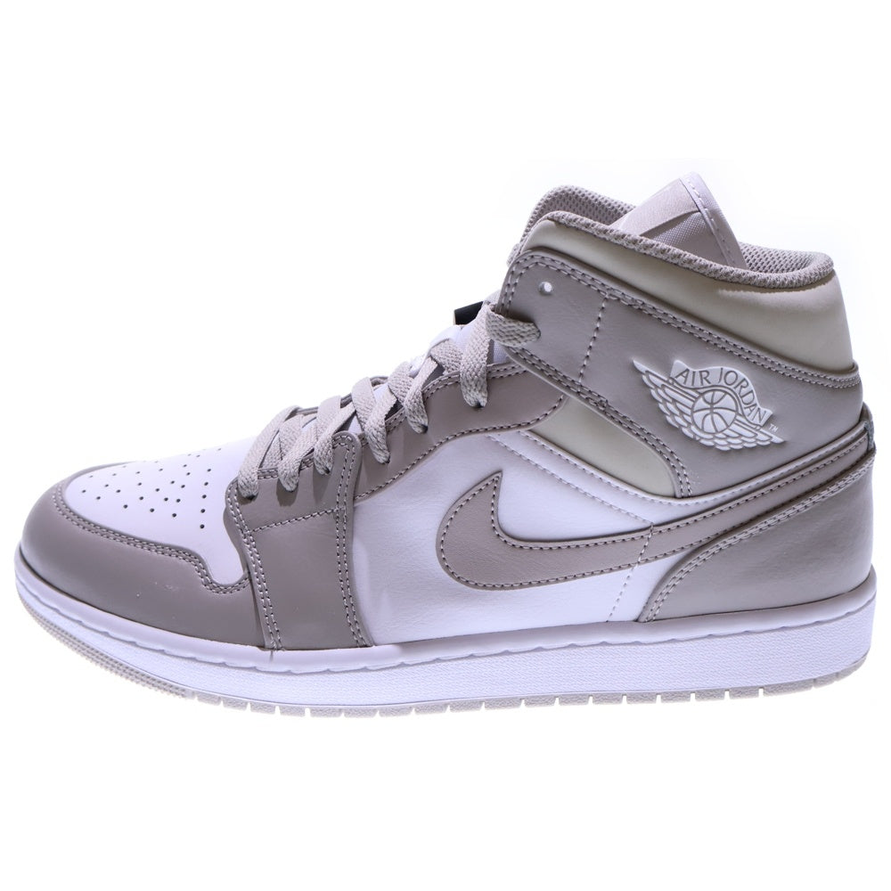 NIKE(ナイキ) AIR JORDAN 1 MID LINEN エアジョーダン 1 リネン ミッドカットスニーカー グレー US10/28cm 554724-082