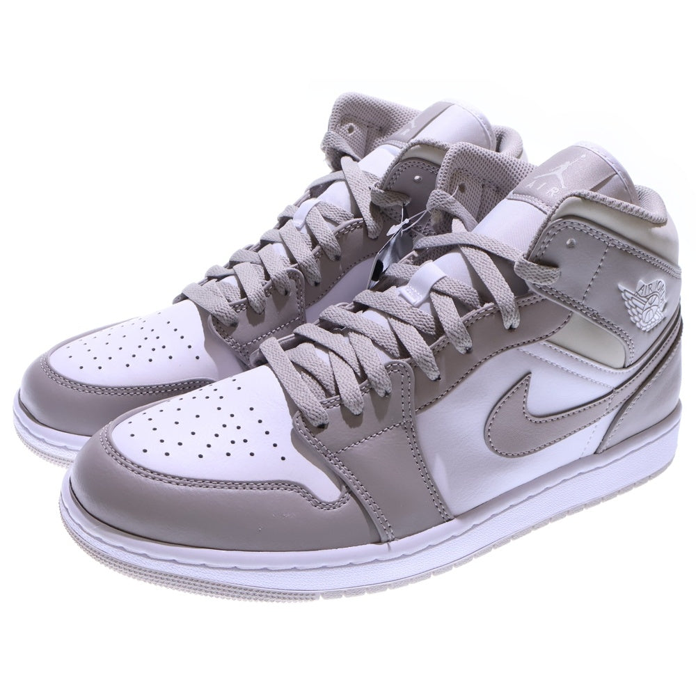 NIKE(ナイキ) AIR JORDAN 1 MID LINEN エアジョーダン 1 リネン ミッドカットスニーカー グレー US10/28cm 554724-082