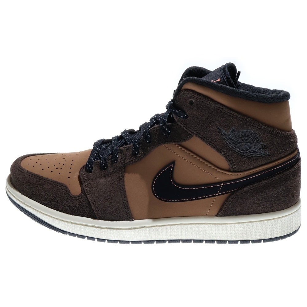 NIKE(ナイキ) AIR JORDAN 1 MID SE DARK CHOCOLATE エアジョーダン1 ダークチョコレート ミッドカットスニーカー ブラウン US10/28cm DC7294-200