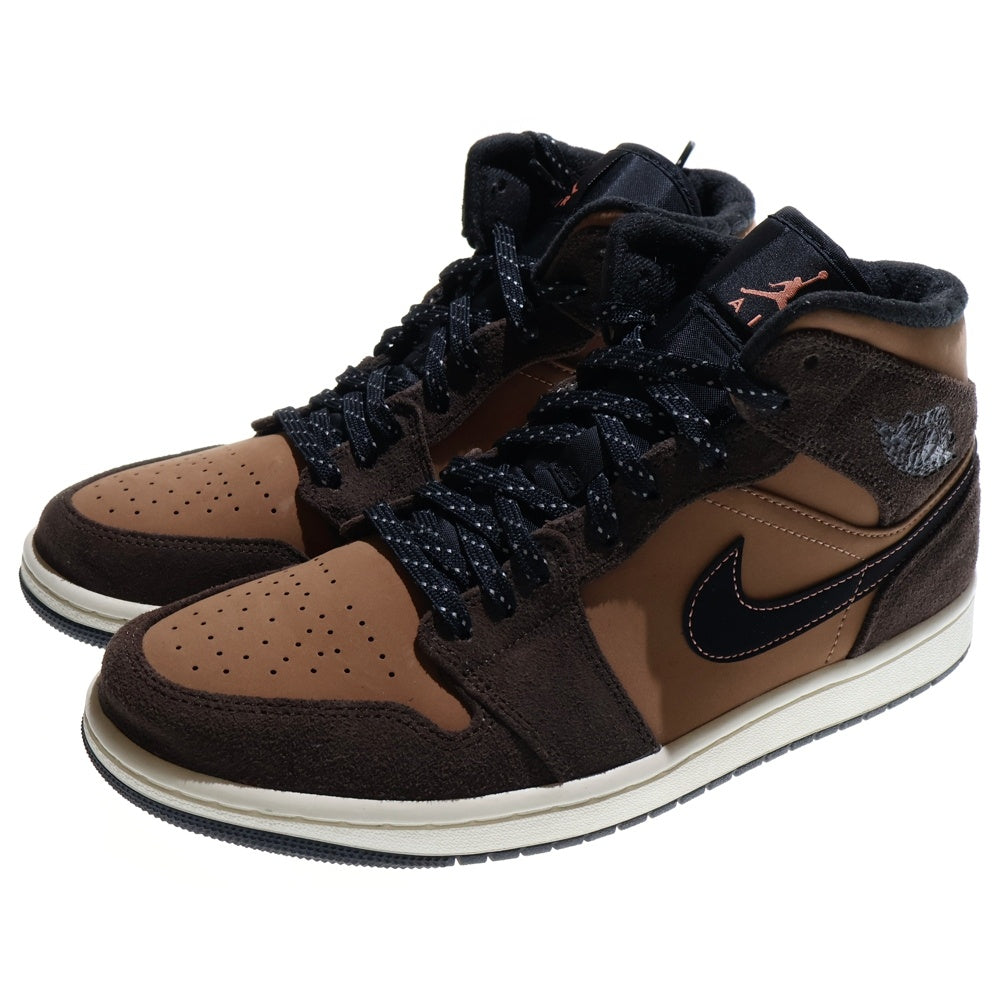 NIKE(ナイキ) AIR JORDAN 1 MID SE DARK CHOCOLATE エアジョーダン1 ダークチョコレート ミッドカットスニーカー ブラウン US10/28cm DC7294-200
