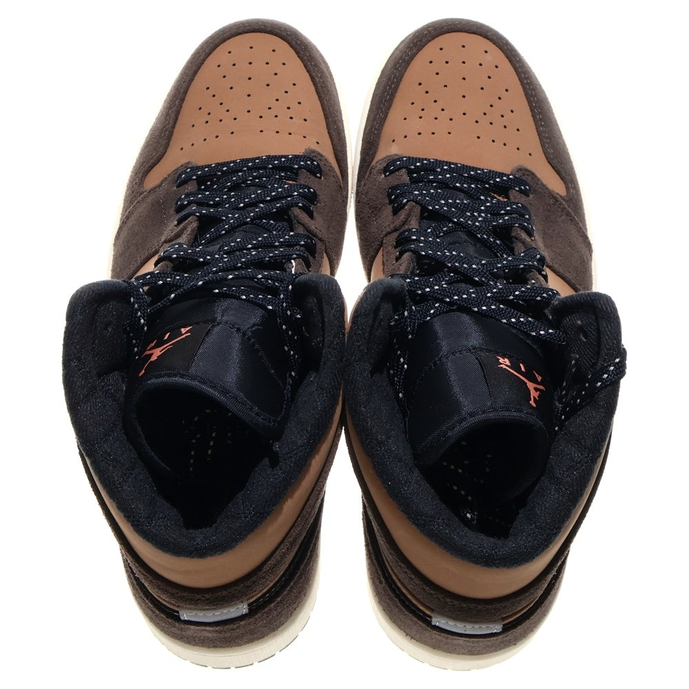 NIKE(ナイキ) AIR JORDAN 1 MID SE DARK CHOCOLATE エアジョーダン1 ダークチョコレート ミッドカットスニーカー ブラウン US10/28cm DC7294-200