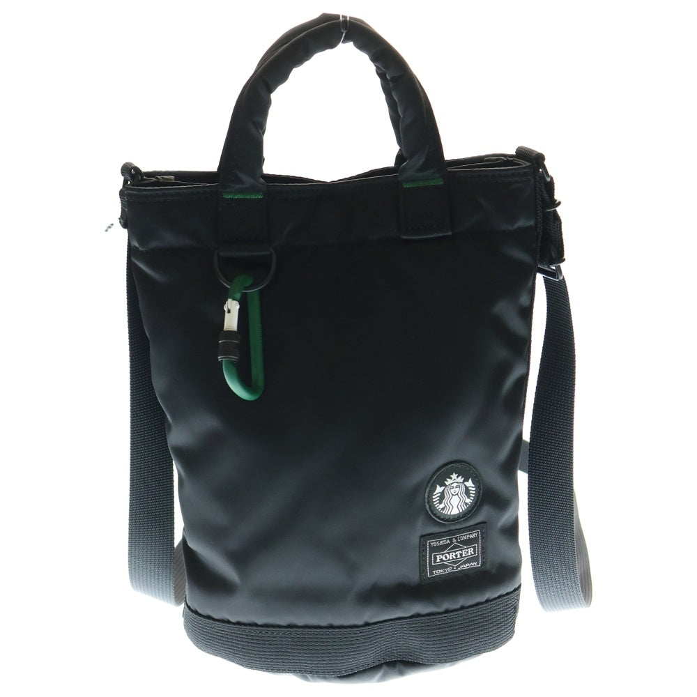 PORTER(ポーター) ×STARBUCKS COFFEE BEAN SHAPE DRUM BAG コーヒービーン シェイプドラムバッグ ショルダーバッグ ブラック 390-94166
