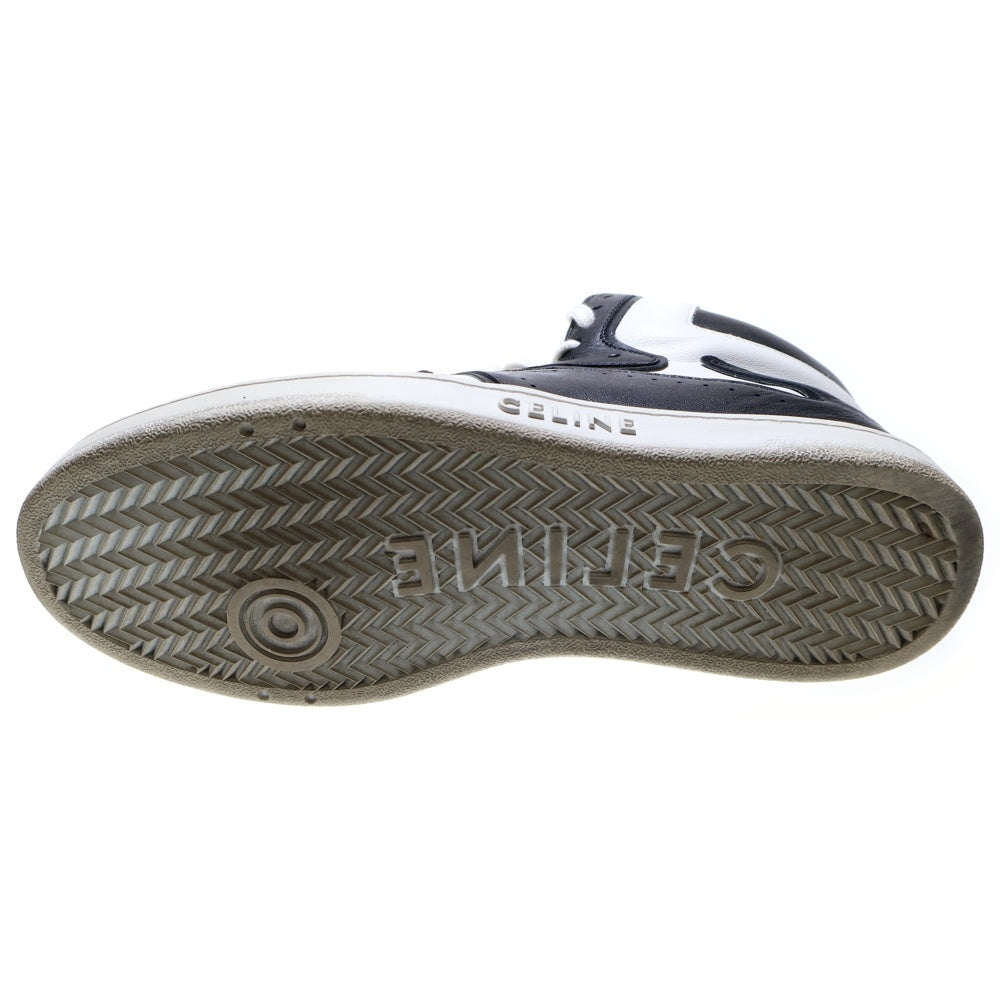 CELINE(セリーヌ) 21SS CT-01 Zトレーナー レザー ハイカットスニーカー ブラック/ホワイト MU1200