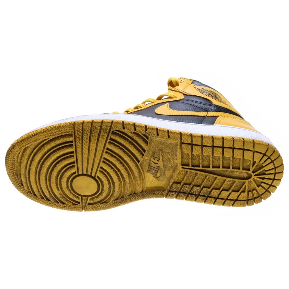 NIKE(ナイキ) AIR JORDAN1 RETRO HIGH OG POLLEN エアジョーダン 1 レトロ パラン ハイカットスニーカー ブラック/イエロー US9/27cm 555088-701