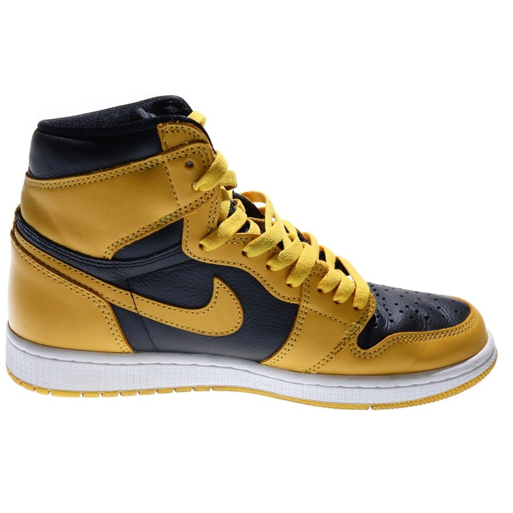 NIKE(ナイキ) AIR JORDAN1 RETRO HIGH OG POLLEN エアジョーダン 1 レトロ パラン ハイカットスニーカー ブラック/イエロー US9/27cm 555088-701