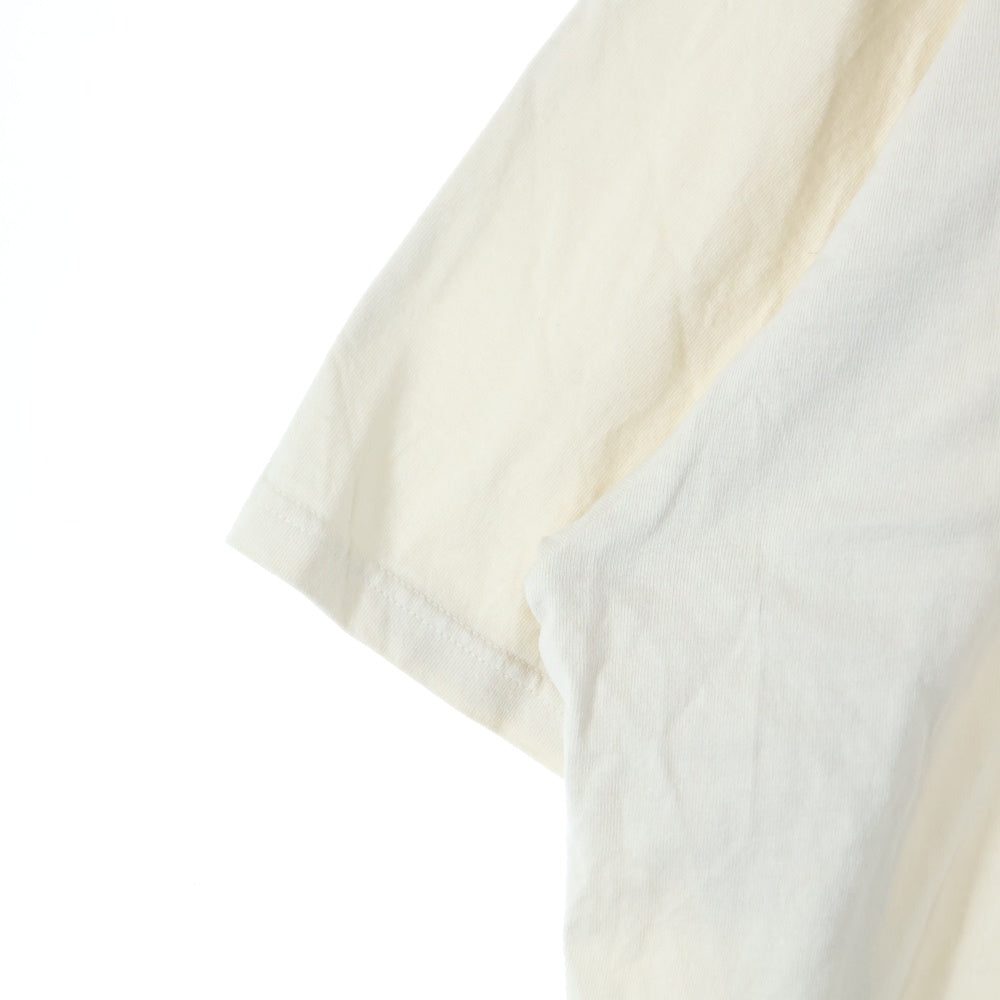 KAPITAL(キャピタル) 天竺 2TONE BIGポケT ボーンプリント 半袖Tシャツ ホワイト