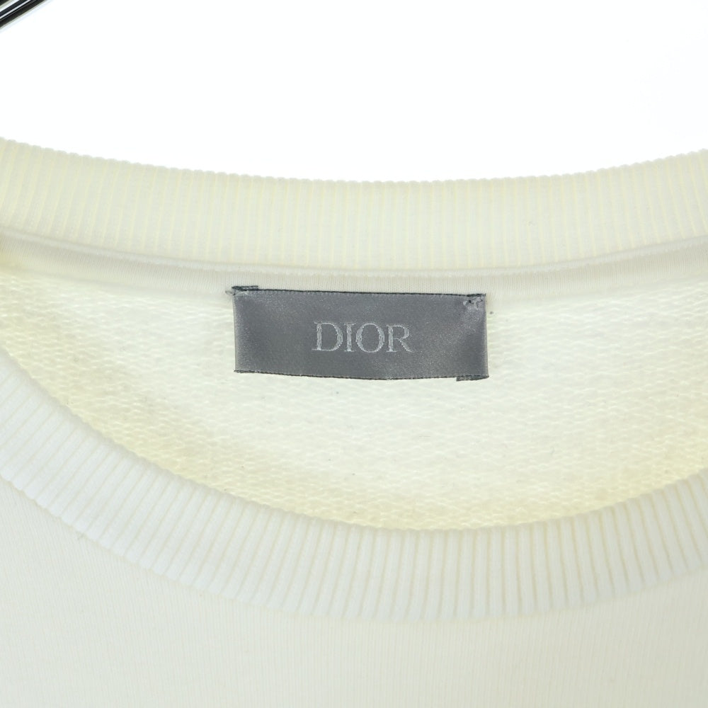 DIOR(ディオール) 19SS ×KAWS カウズ BEE ビー ロゴ刺繍 クルーネック プルオーバースウェットトレーナー ホワイト 923J620W1242