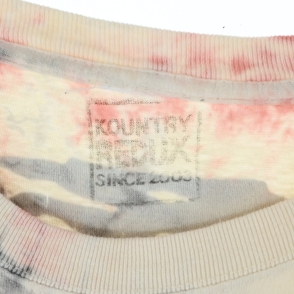 KAPITAL(キャピタル) BONE pt BIG T ASHBURY DYED ボーンプリント タイダイ 半袖Tシャツ マルチ EK-940