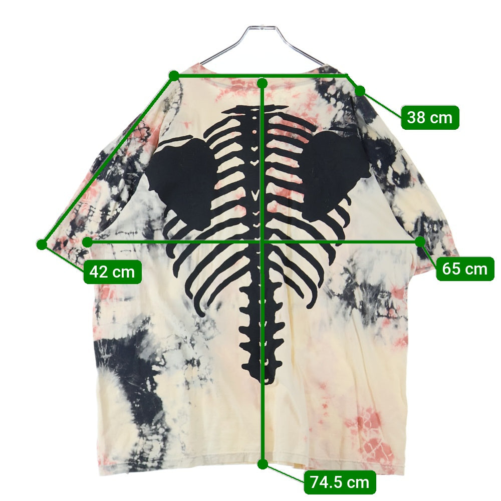 KAPITAL(キャピタル) BONE pt BIG T ASHBURY DYED ボーンプリント タイダイ 半袖Tシャツ マルチ EK-940