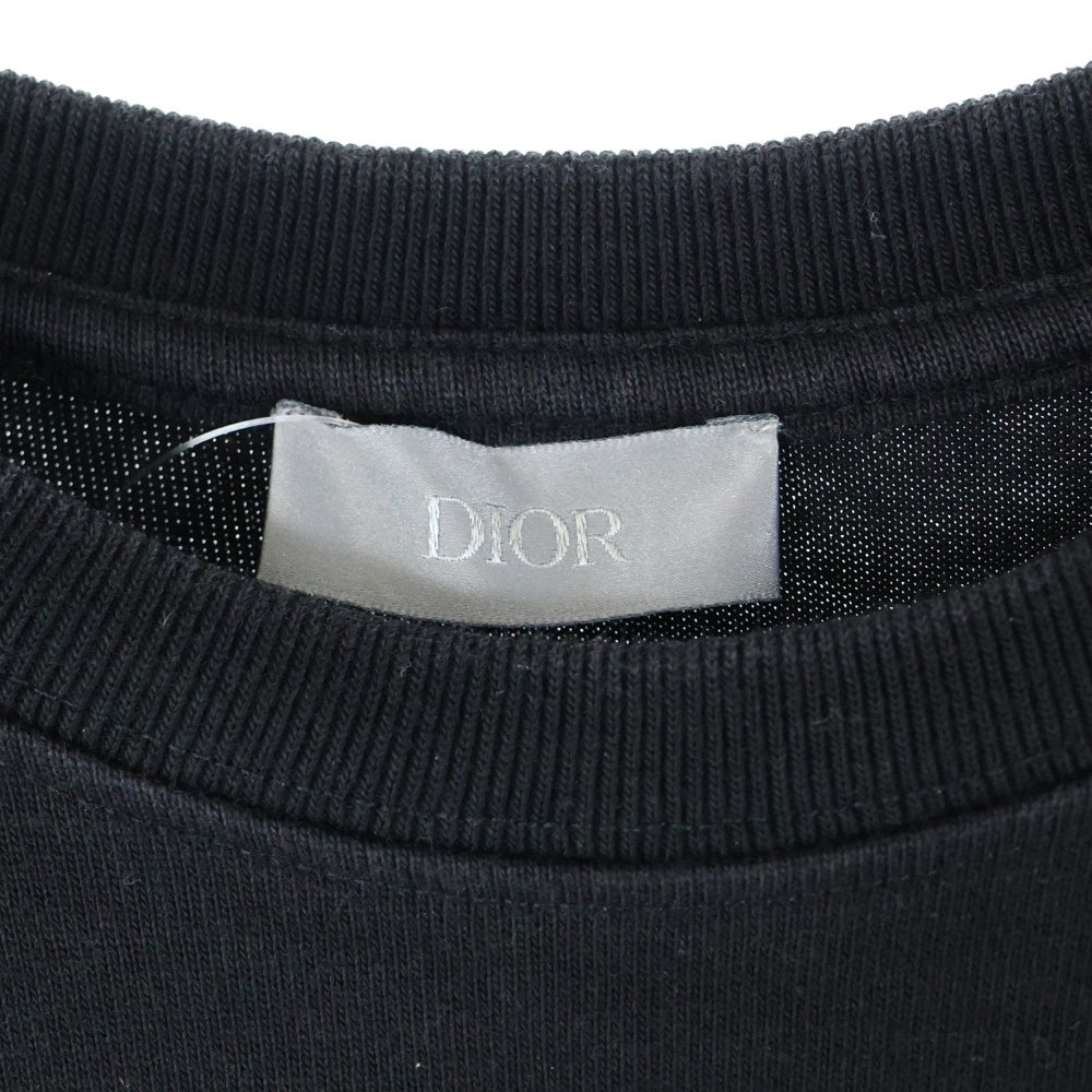 DIOR(ディオール) 19AW× Raymond Pettibon ロゴ刺繍 クルーネック 半袖Tシャツ カットソー ブラック 943J602E0554