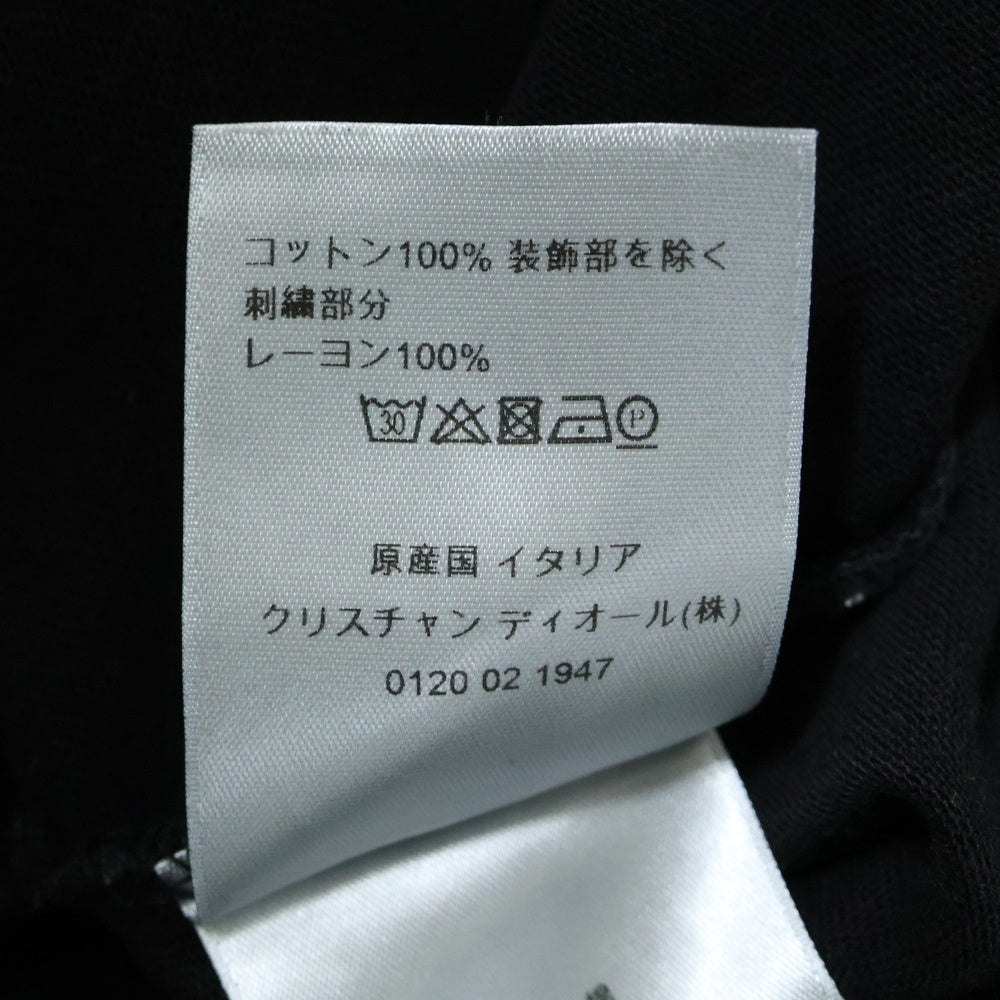 DIOR(ディオール) 19AW× Raymond Pettibon ロゴ刺繍 クルーネック 半袖Tシャツ カットソー ブラック 943J602E0554