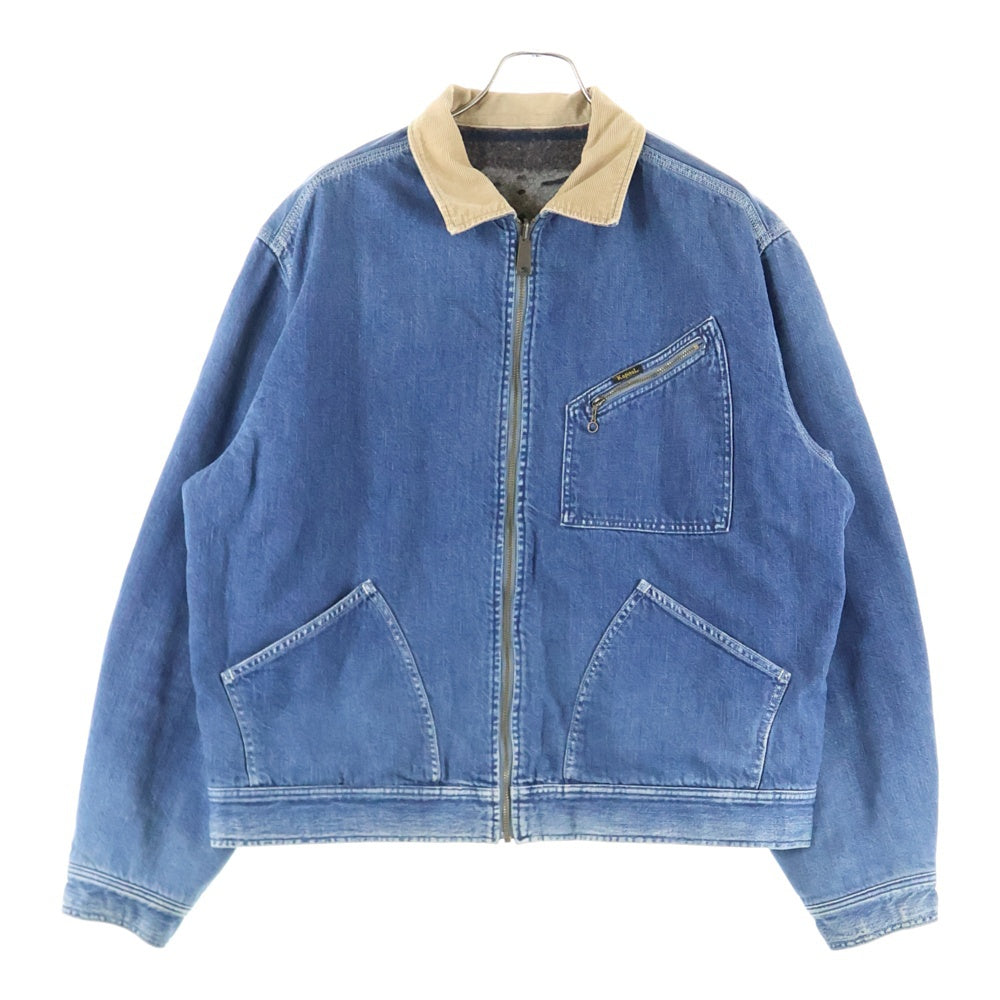 KAPITAL(キャピタル) 22SS 11.5Oz Denim BONE Lining Reversible ZIP UP Work JKT リバーシブル デニムジャケット ボーン インディゴ K2210LJ053