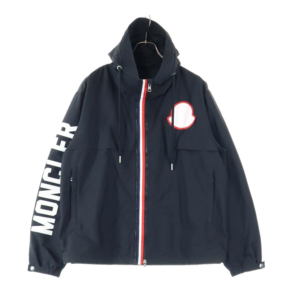 MONCLER(モンクレール) 19SS MONTREAL ラバーロゴ ナイロンジップアップパーカー ブラック E10914109105