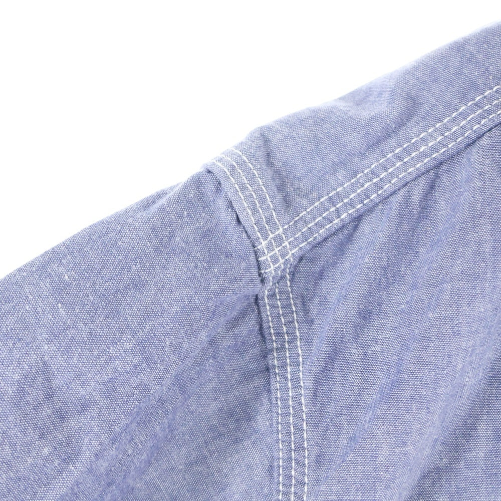HUMAN MADE(ヒューマンメイド) CHAMBRAY DUCK SHIRT シャンブレー ダックパッチ 長袖シャツ ブルー HM26SH005