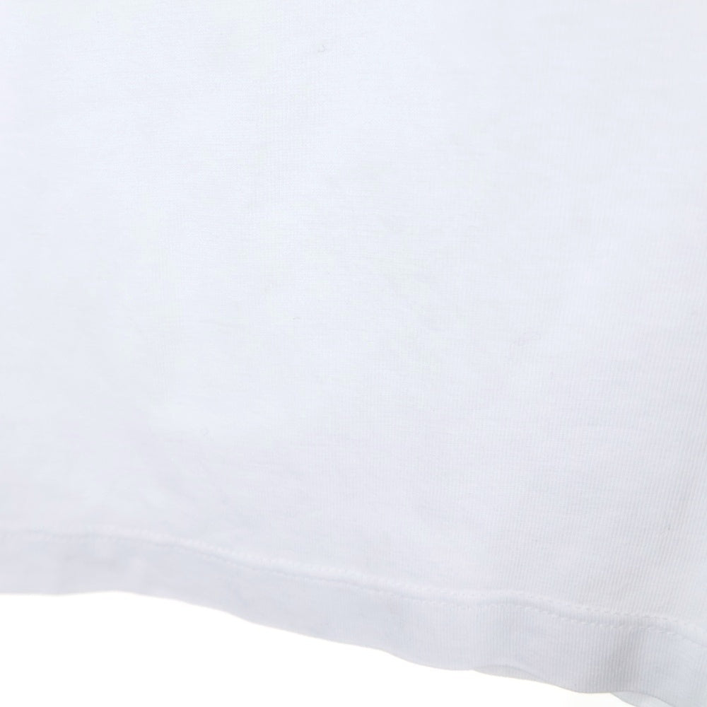 MSGM(エムエスジーエム) フロントロゴ クルーネック半袖Tシャツ カットソー ホワイト 2000MM500