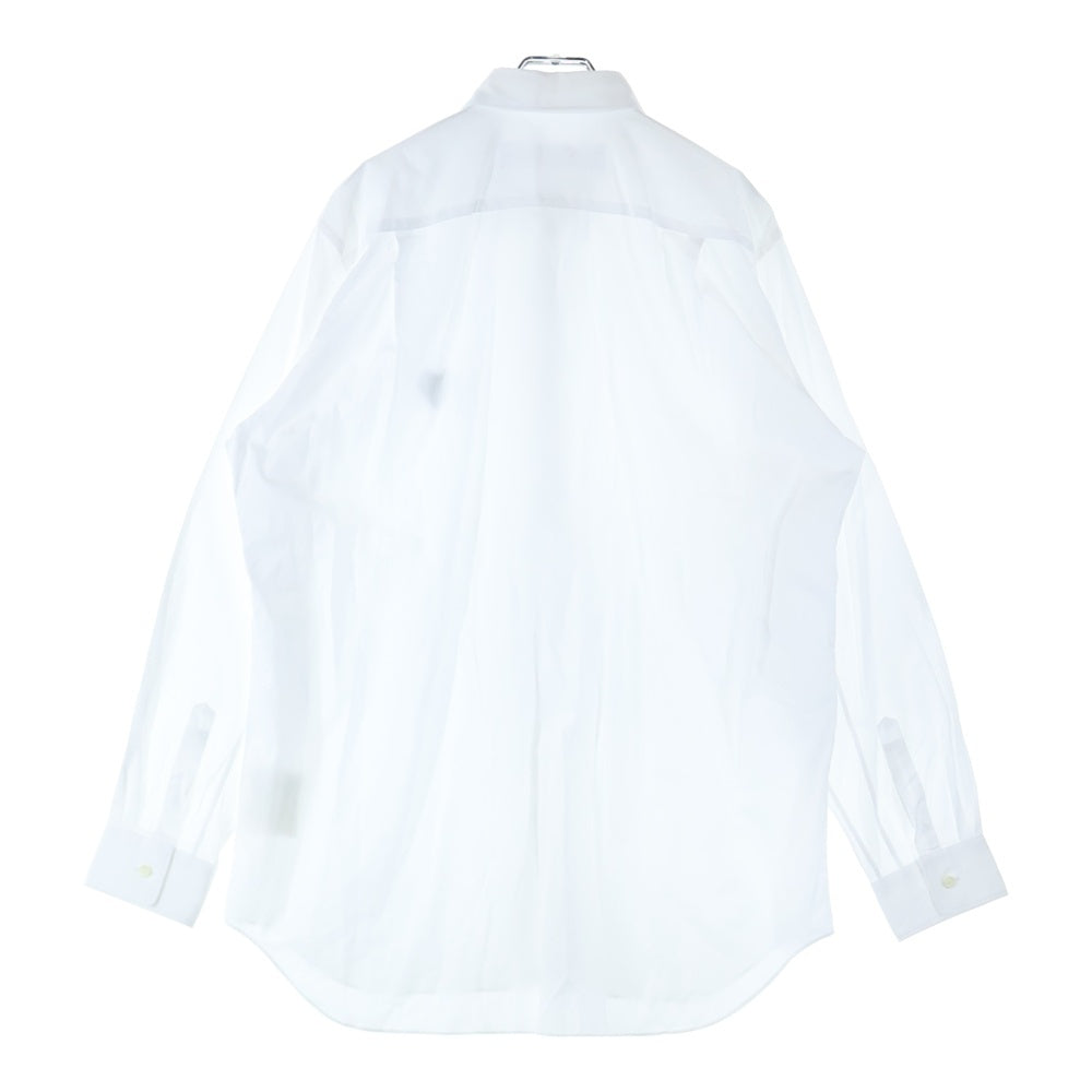 PLAY COMME des GARCONS(プレイコムデギャルソン) ワンポイントエンブロイダリー 長袖 レギュラーカラーシャツ ホワイト AZ-B004 AD2021/8