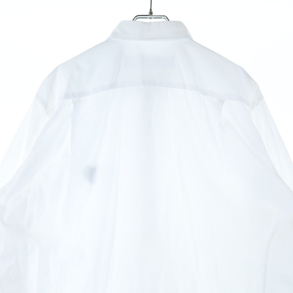 PLAY COMME des GARCONS(プレイコムデギャルソン) ワンポイントエンブロイダリー 長袖 レギュラーカラーシャツ ホワイト AZ-B004 AD2021/8