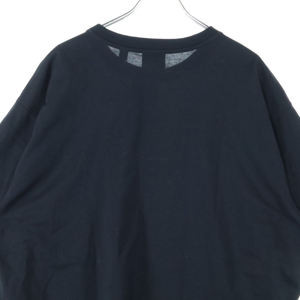 BURBERRY(バーバリー) 23AW EKD INLAY T-SHIRT フロントチェックロゴ クルーネック半袖Tシャツ カットソー ブラック 8070681