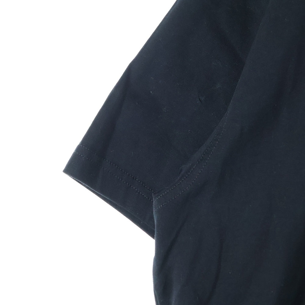 BURBERRY(バーバリー) 23AW EKD INLAY T-SHIRT フロントチェックロゴ クルーネック半袖Tシャツ カットソー ブラック 8070681