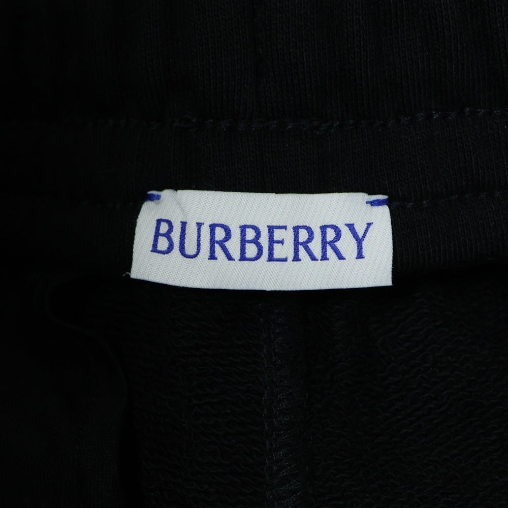 BURBERRY(バーバリー) チェックロゴ スウェット ハーフパンツ ショーツ ブラック 8070683