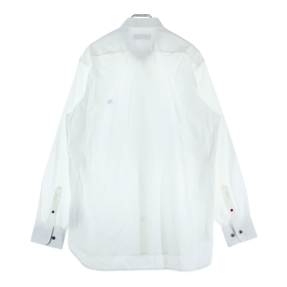 BURBERRY(バーバリー) ネックノバチェック マルチボタン レギュラーカラー長袖シャツ ホワイト 8003081