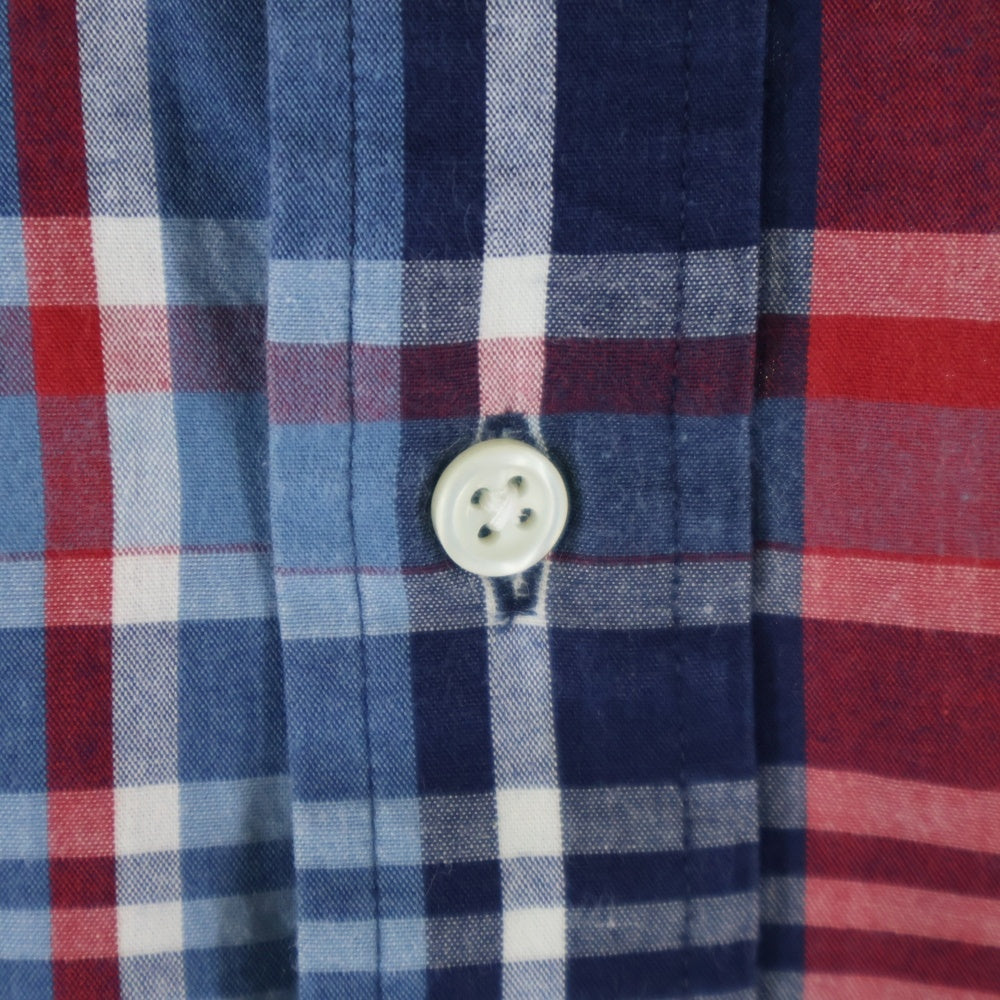 RALPH LAUREN(ラルフローレン) マドラスチェック ボタンダウン 長袖シャツ レッド/ブルー
