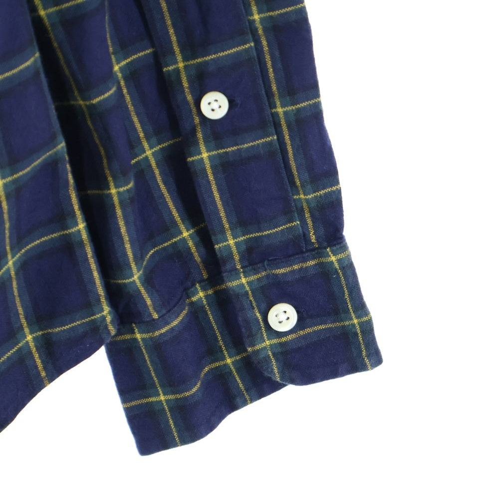 RALPH LAUREN(ラルフローレン) ブロックチェック ボタンダウン 長袖シャツ ネイビー/グリーン