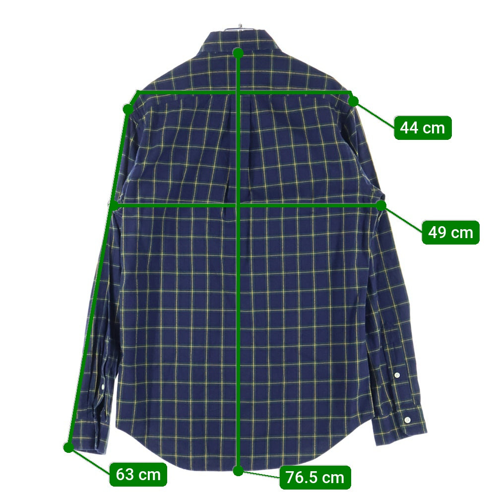 RALPH LAUREN(ラルフローレン) ブロックチェック ボタンダウン 長袖シャツ ネイビー/グリーン