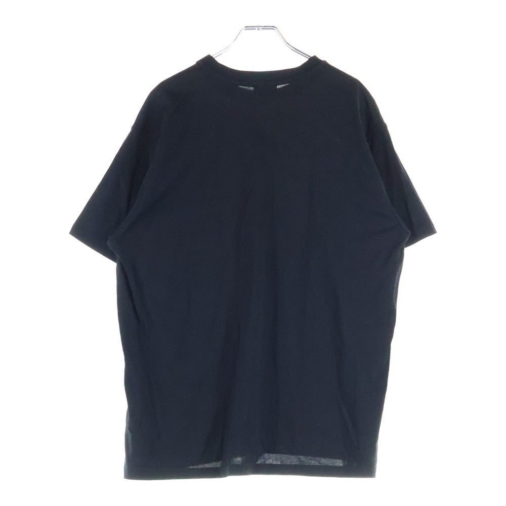 BURBERRY(バーバリー) フロントロゴ ラインストーン クルーネック半袖Tシャツ カットソー ブラック 8022504