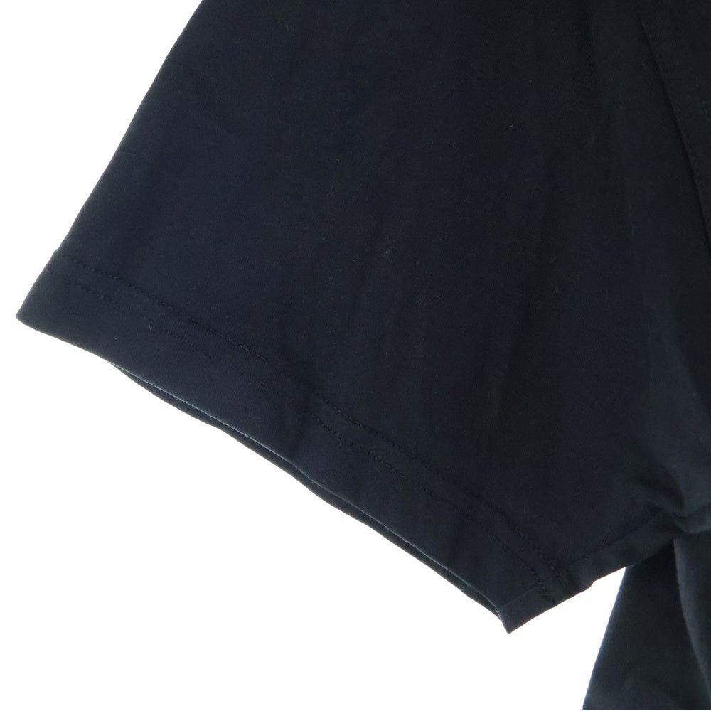 BURBERRY(バーバリー) フロントロゴ ラインストーン クルーネック半袖Tシャツ カットソー ブラック 8022504