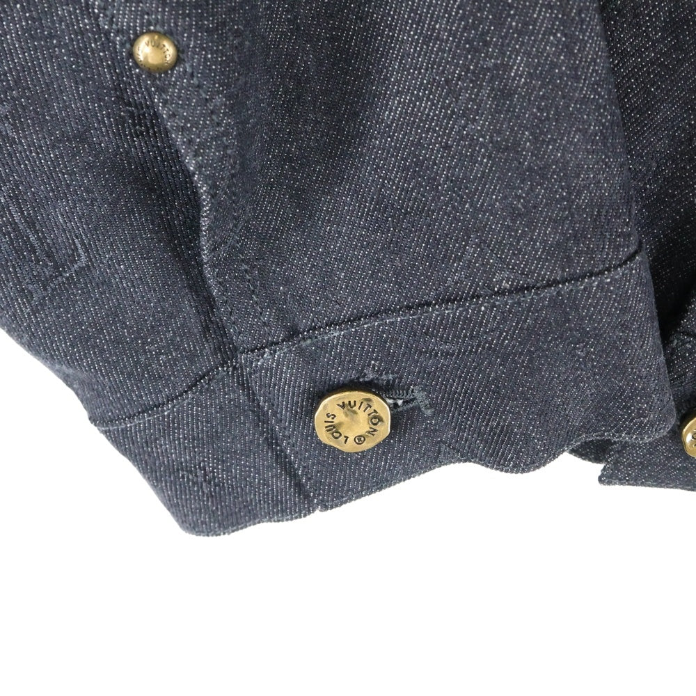 LOUIS VUITTON(ルイヴィトン) 21AW ステープルライン シャドーモノグラム デニムジャケット ブラック RM212Q E53 HLA55W