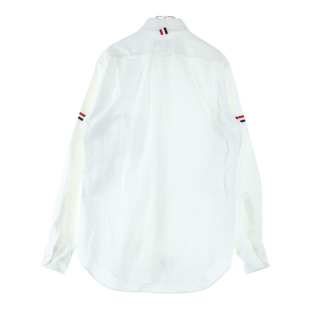 THOM BROWNE(トムブラウン) アームバンド ボタンダウン オックスフォード 長袖シャツ ホワイト MWL150E-06177100