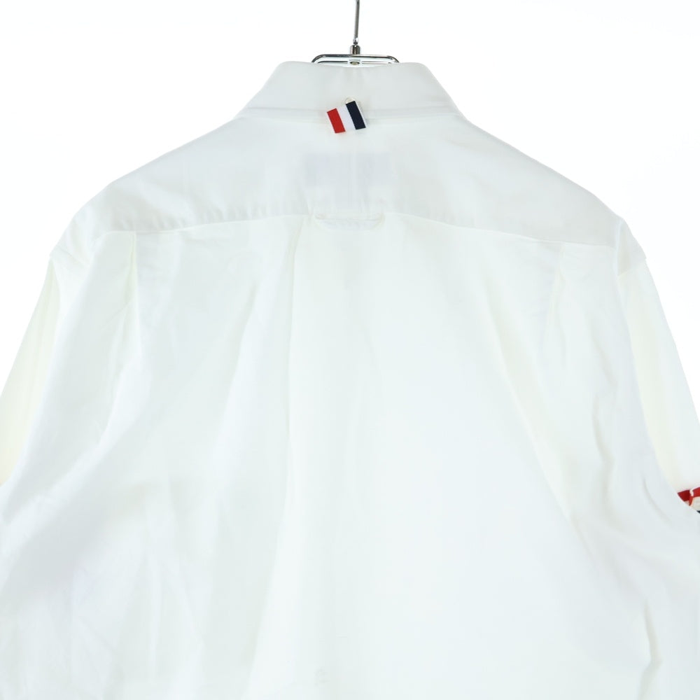 THOM BROWNE(トムブラウン) アームバンド ボタンダウン オックスフォード 長袖シャツ ホワイト MWL150E-06177100