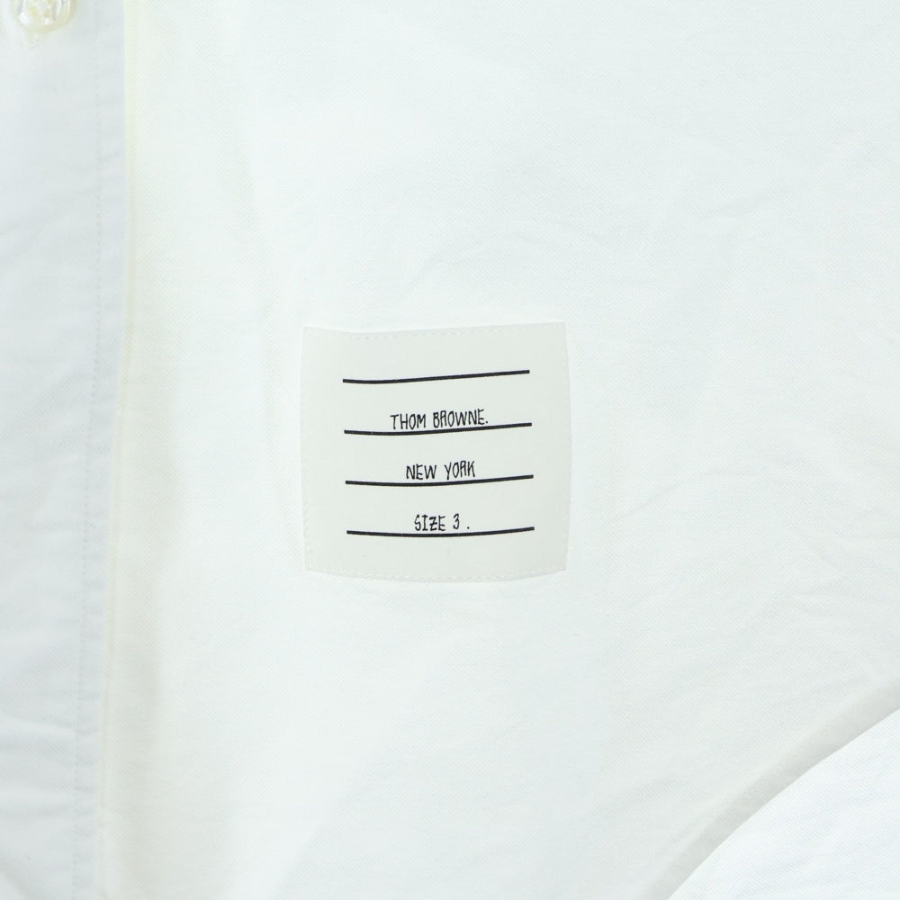 THOM BROWNE(トムブラウン) アームバンド ボタンダウン オックスフォード 長袖シャツ ホワイト MWL150E-06177100