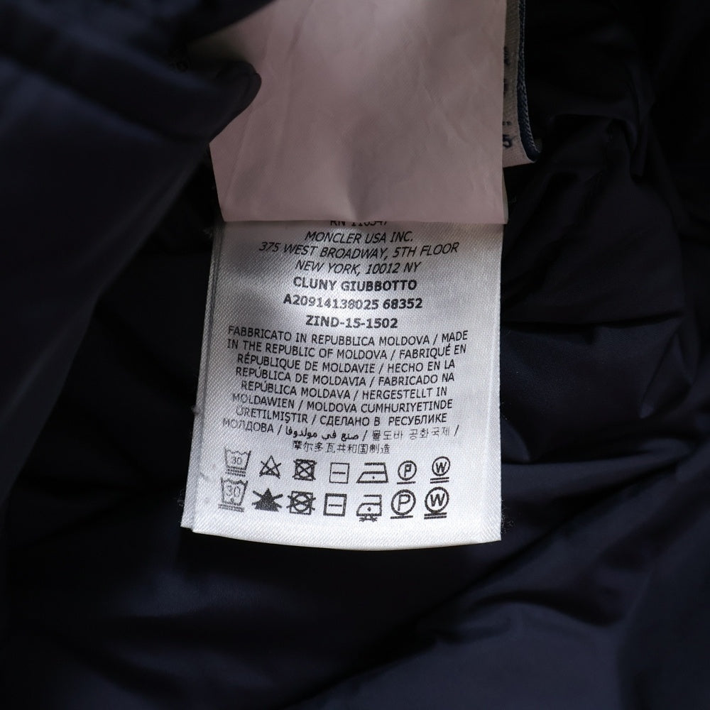MONCLER(モンクレール) 15AW CLUNY クラニー ジップアップ ナイロン ダウンジャケット ネイビー A20914138025 68352