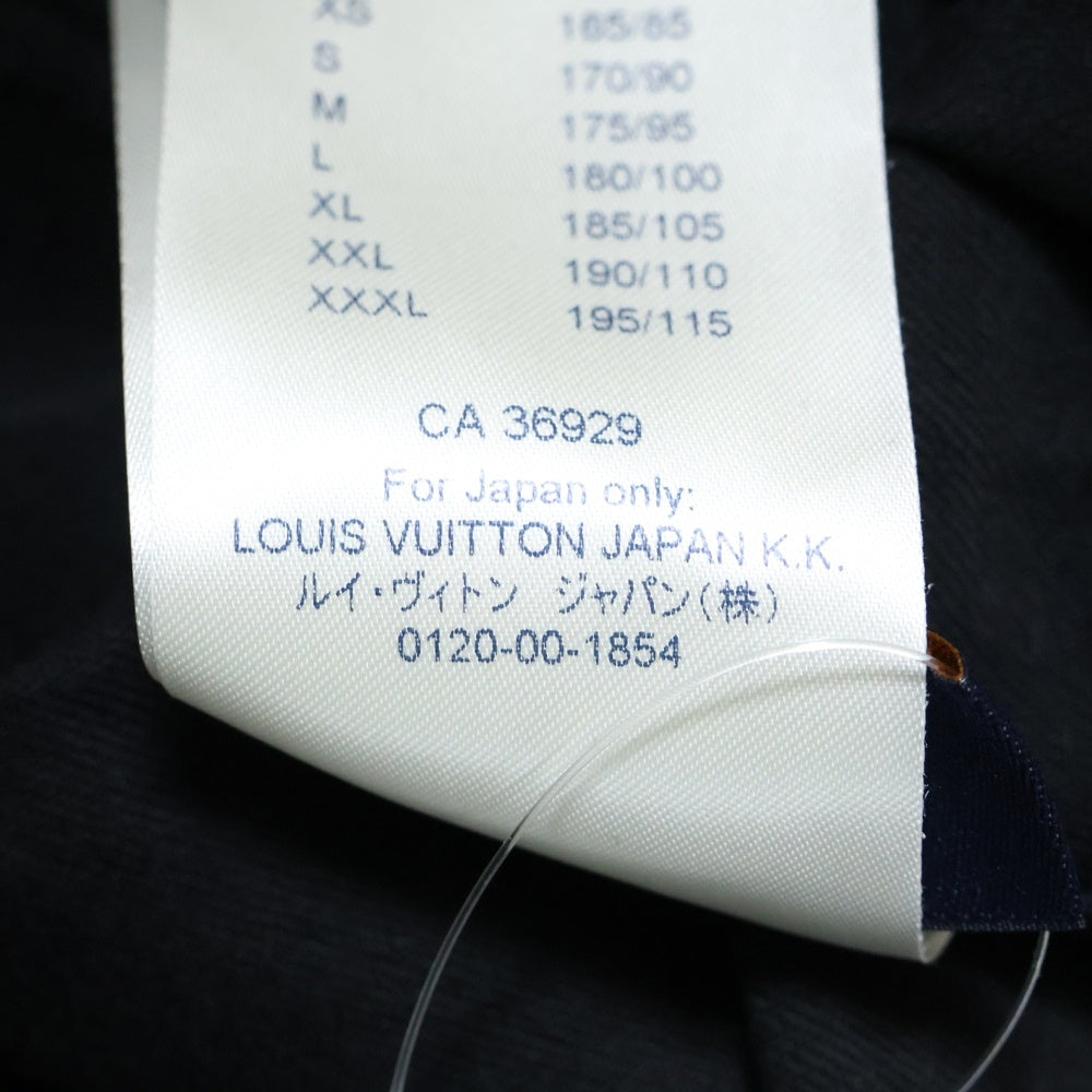 LOUIS VUITTON(ルイヴィトン) LVステッチプリント リバースロゴパッチ クルーネック半袖Tシャツ カットソー ブラック RM202M NPG HJY03W