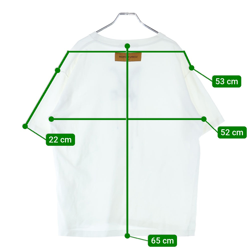 LOUIS VUITTON(ルイヴィトン) LVペンダント エンブロイダリー クルーネック半袖Tシャツ カットソー ホワイト RM201M JYH HIY12W