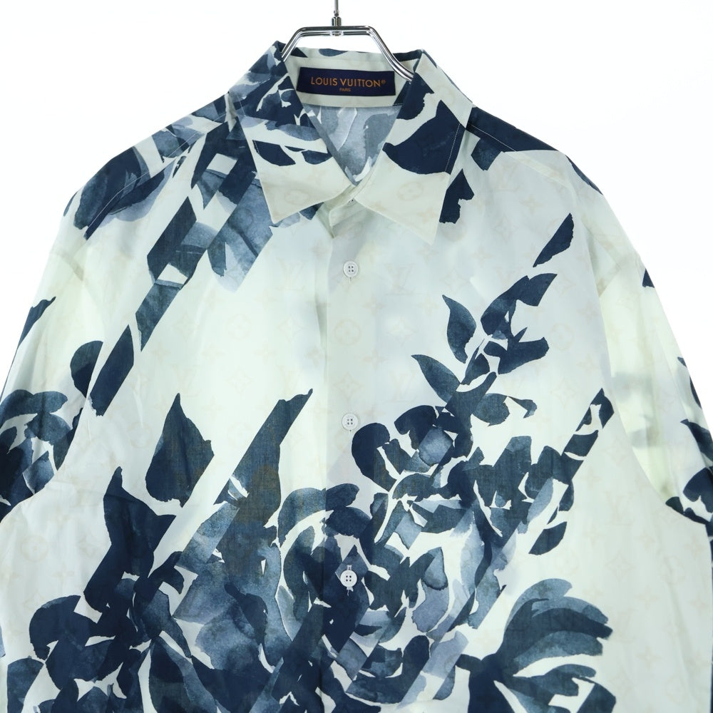 ルイヴィトン　パールシャツ　24SS ルイヴィトン パールシャツ 24SS シック グラフィックオーバーシャツ