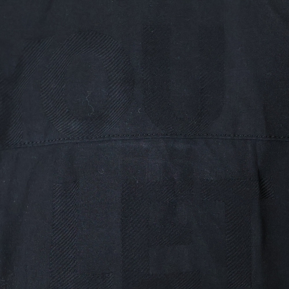 LOUIS VUITTON(ルイヴィトン) 21SS 総柄 英字プリント レギュラーカラーシャツ ブラック RM212M ET5 HLS17W