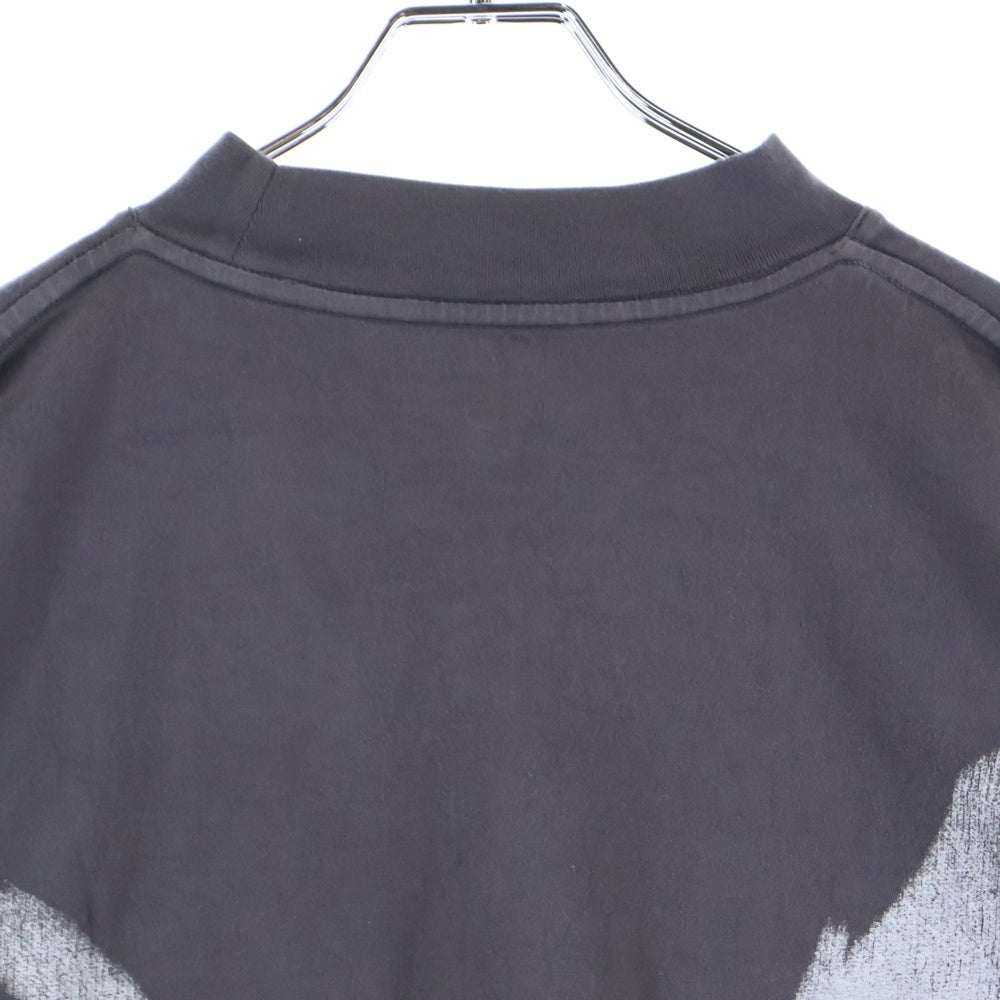 Yeezy Gap Engineered by Balenciaga(イージー ギャップ エンジニアードバイ バレンシアガ) DOVE 3/4 SLEEVE TEE ドーヴ ロゴプリント 半袖Tシャツカットソー チャコールグレー 471286