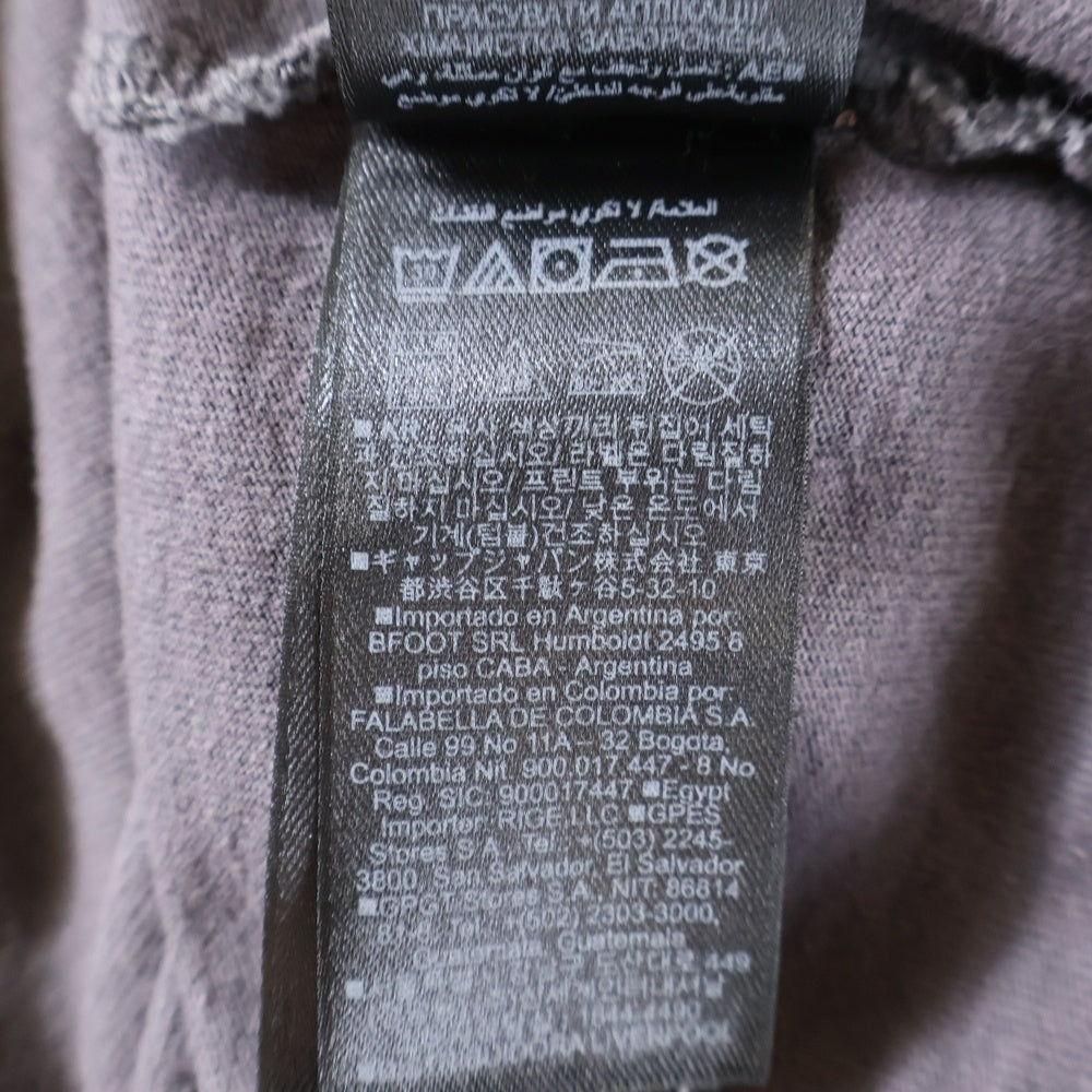 Yeezy Gap Engineered by Balenciaga(イージー ギャップ エンジニアードバイ バレンシアガ) DOVE 3/4 SLEEVE TEE ドーヴ ロゴプリント 半袖Tシャツカットソー チャコールグレー 471286